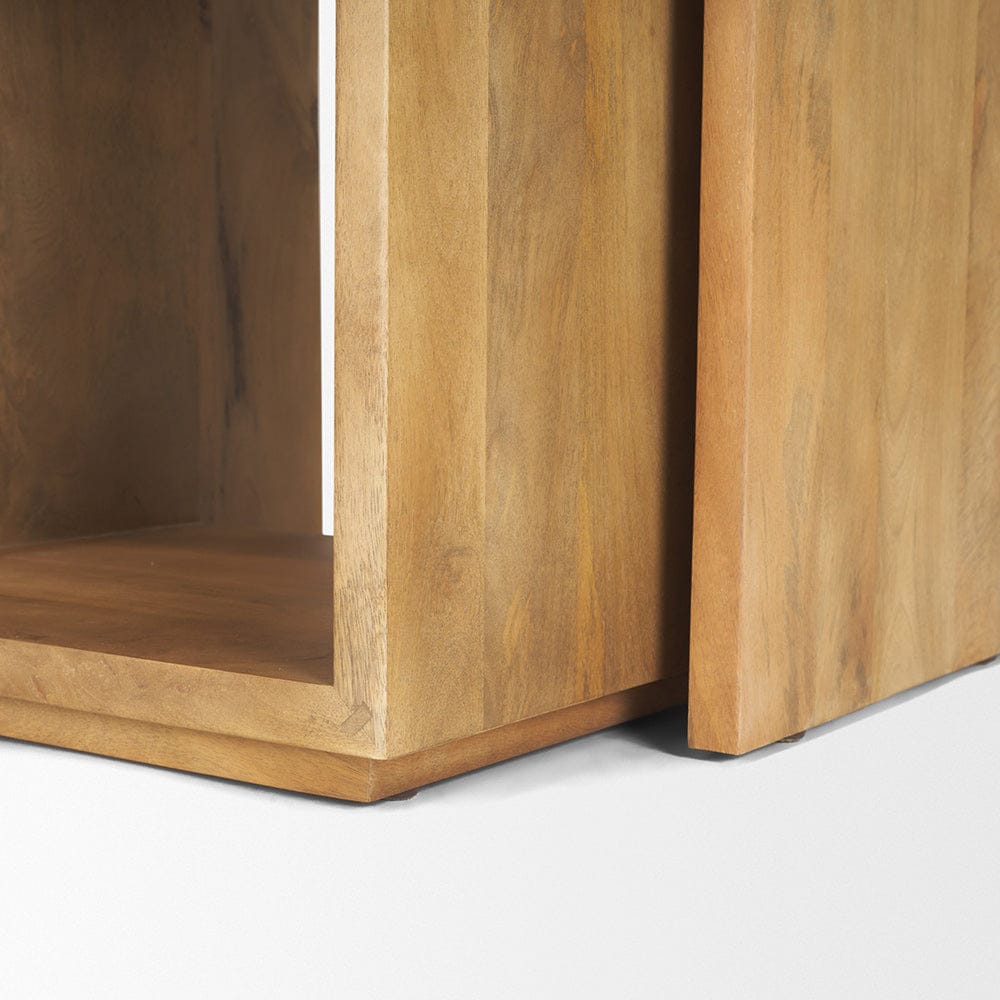 Mercana - Alanna 22.0L x 15.0W x 22.0H Brown Wood Nesting Accent Tables (Set of 2) - 69944 view 11