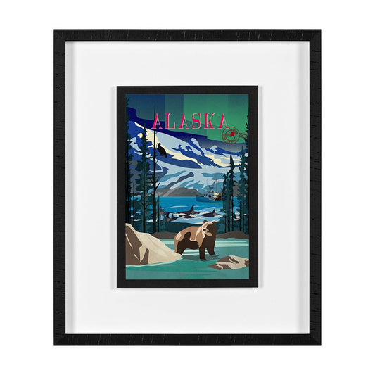 Mercana - Alaska Go USA M by Mercana Studio a Framed Art Print Matted under Glass - 15641 view 1