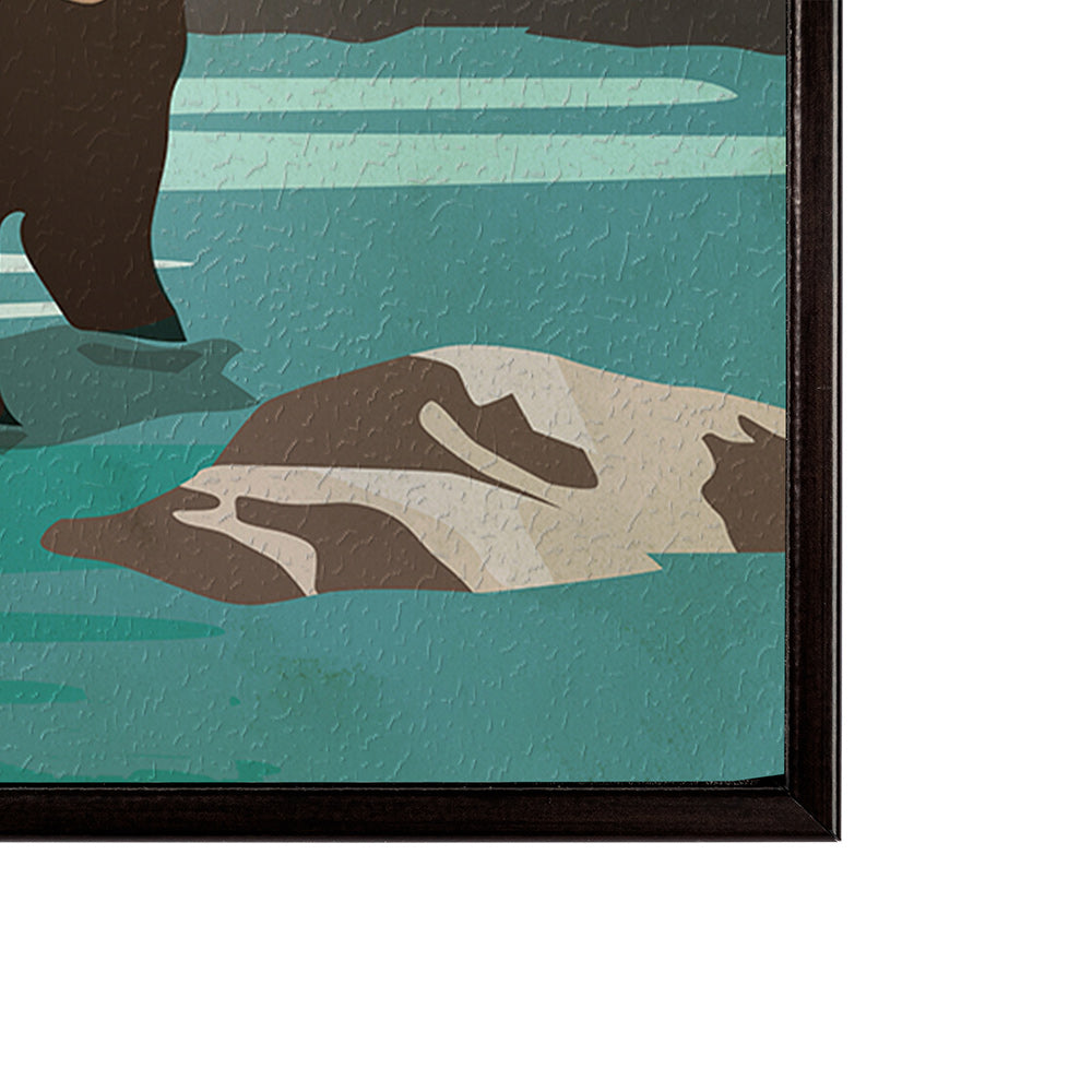 Mercana - Alaska Go USA SM by Mercana Studio a Hand Embellished Decograph Framed Art Print - 15644 view 3