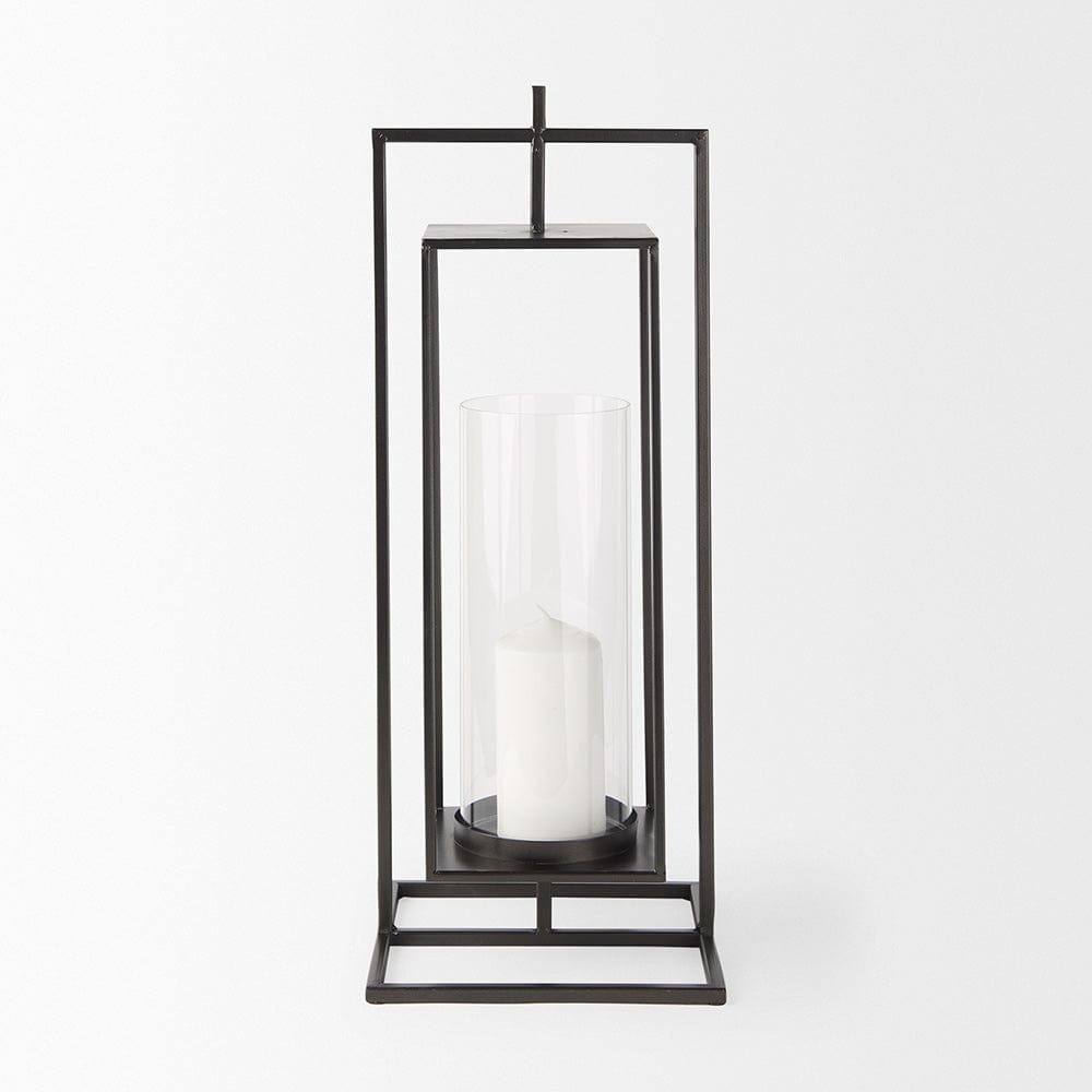 Mercana - Albus I Large Black Metal Rectangular Table Candle Holder - 68438 view 3