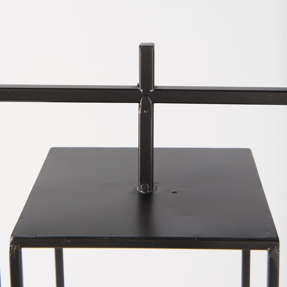 Mercana - Albus I Large Black Metal Rectangular Table Candle Holder - 68438 view 7