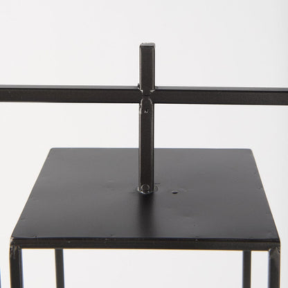 Mercana - Albus I Large Black Metal Rectangular Table Candle Holder - 68438 view 7