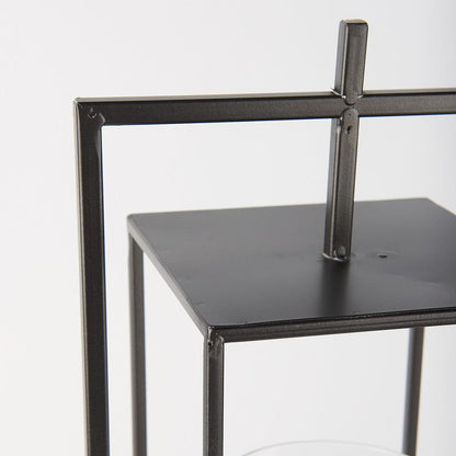 Mercana - Albus I Large Black Metal Rectangular Table Candle Holder - 68438 view 8