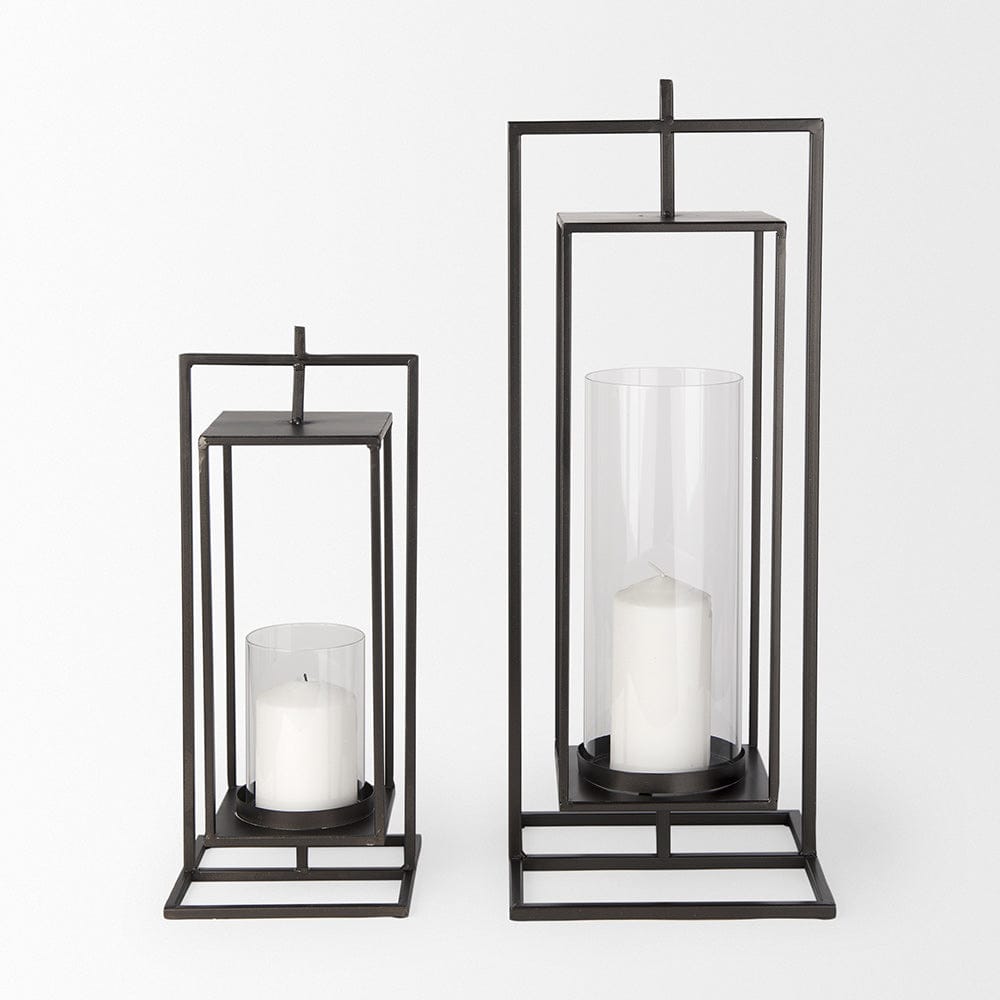 Mercana - Albus I Large Black Metal Rectangular Table Candle Holder - 68438 view 11