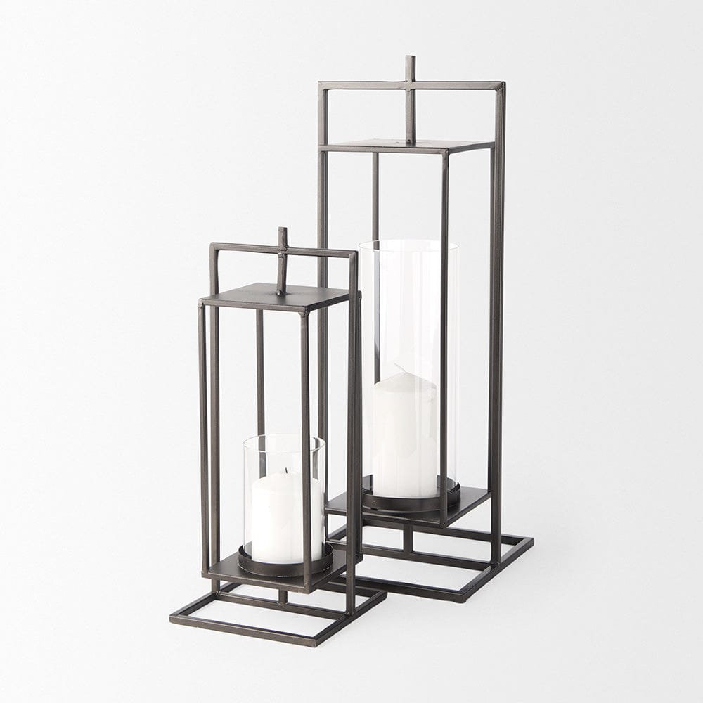 Mercana - Albus I Large Black Metal Rectangular Table Candle Holder - 68438 view 12