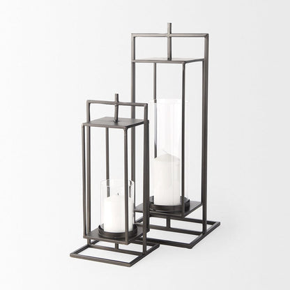 Mercana - Albus I Large Black Metal Rectangular Table Candle Holder - 68438 view 12