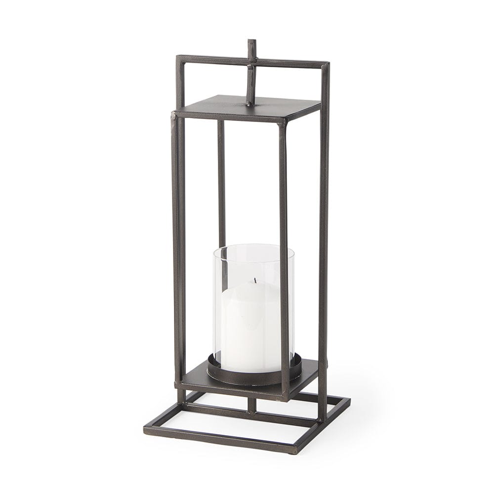 Mercana - Albus II Small Black Metal Rectangular Table Candle Holder - 68439 view 1