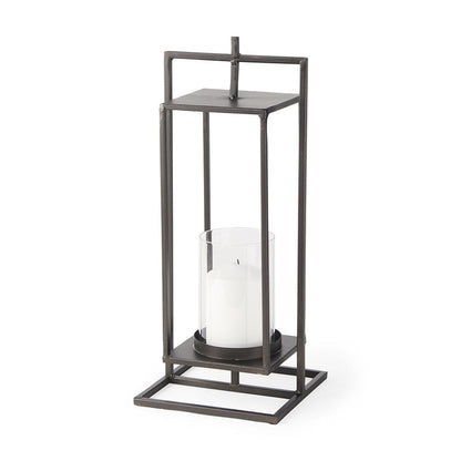 Mercana - Albus II Small Black Metal Rectangular Table Candle Holder - 68439 view 1