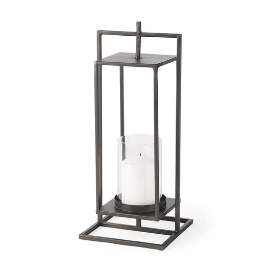 Mercana - Albus II Small Black Metal Rectangular Table Candle Holder - 68439 view 1