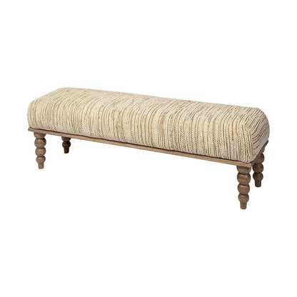 Mercana - Alder II 55L x 16W Cream Upholstered Seat Wooden Base Accent Bench - 68744 view 1