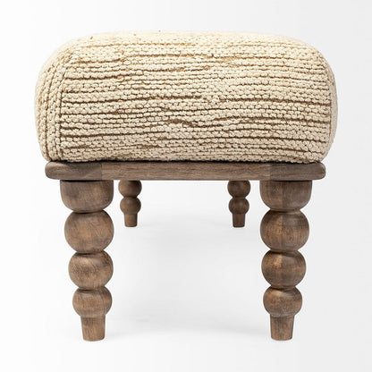 Mercana - Alder II 55L x 16W Cream Upholstered Seat Wooden Base Accent Bench - 68744 view 4