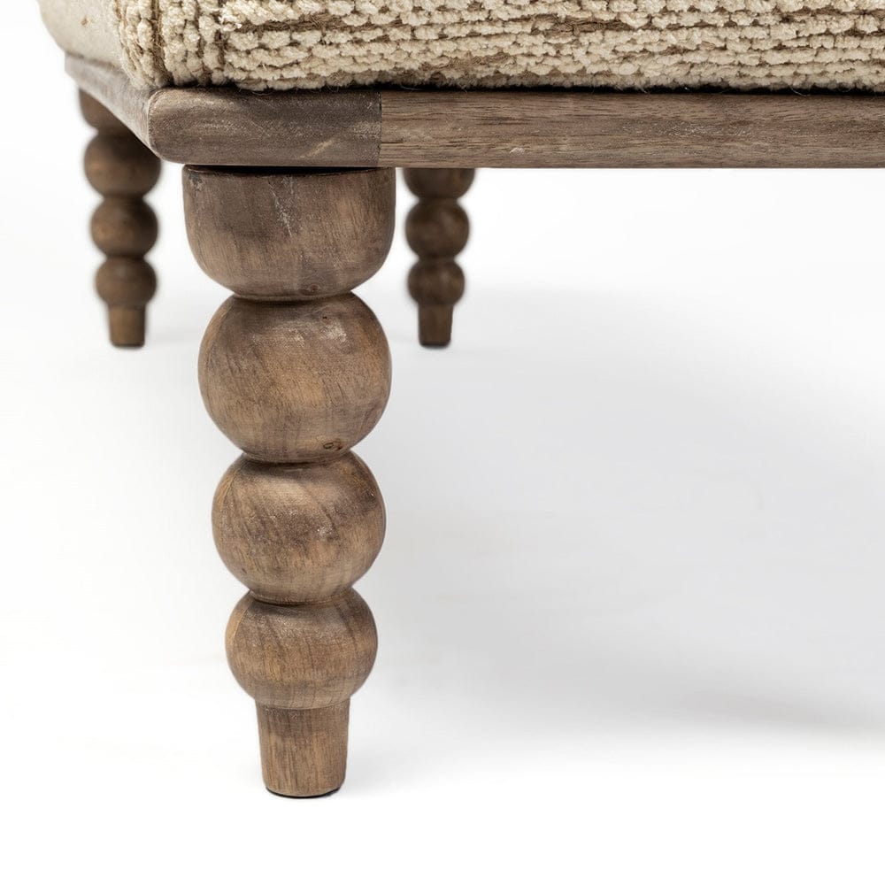 Mercana - Alder II 55L x 16W Cream Upholstered Seat Wooden Base Accent Bench - 68744 view 7
