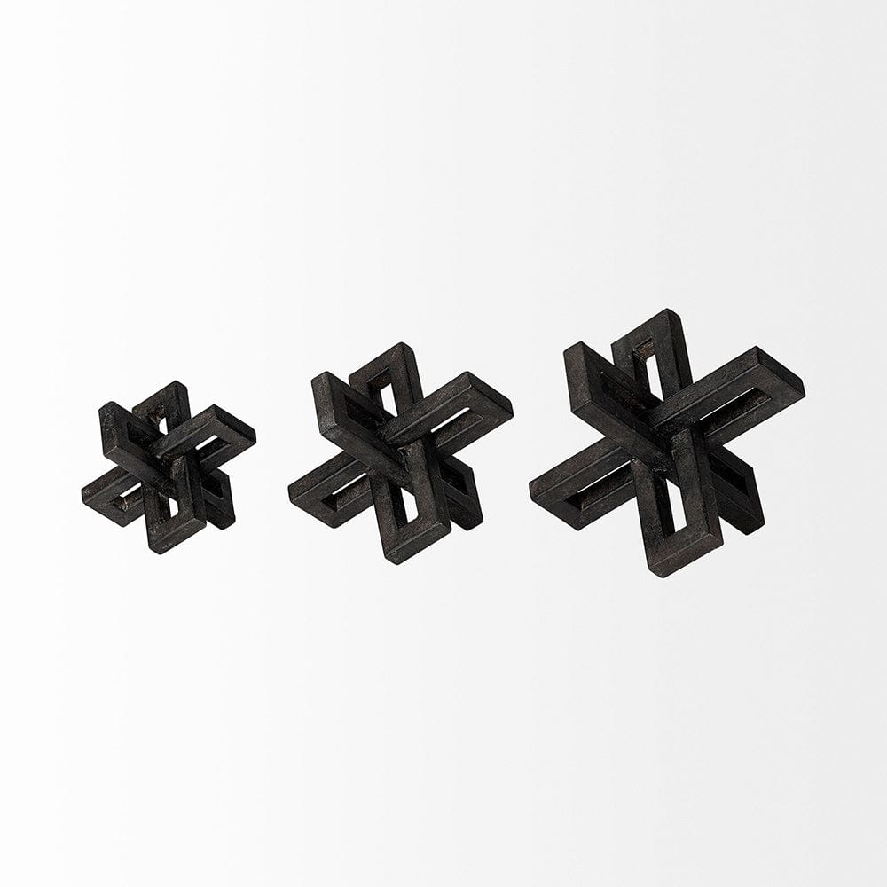 Mercana - Aleph Black Metal Small Medium & Large Jacks (Set of 3) - 68962 view 2