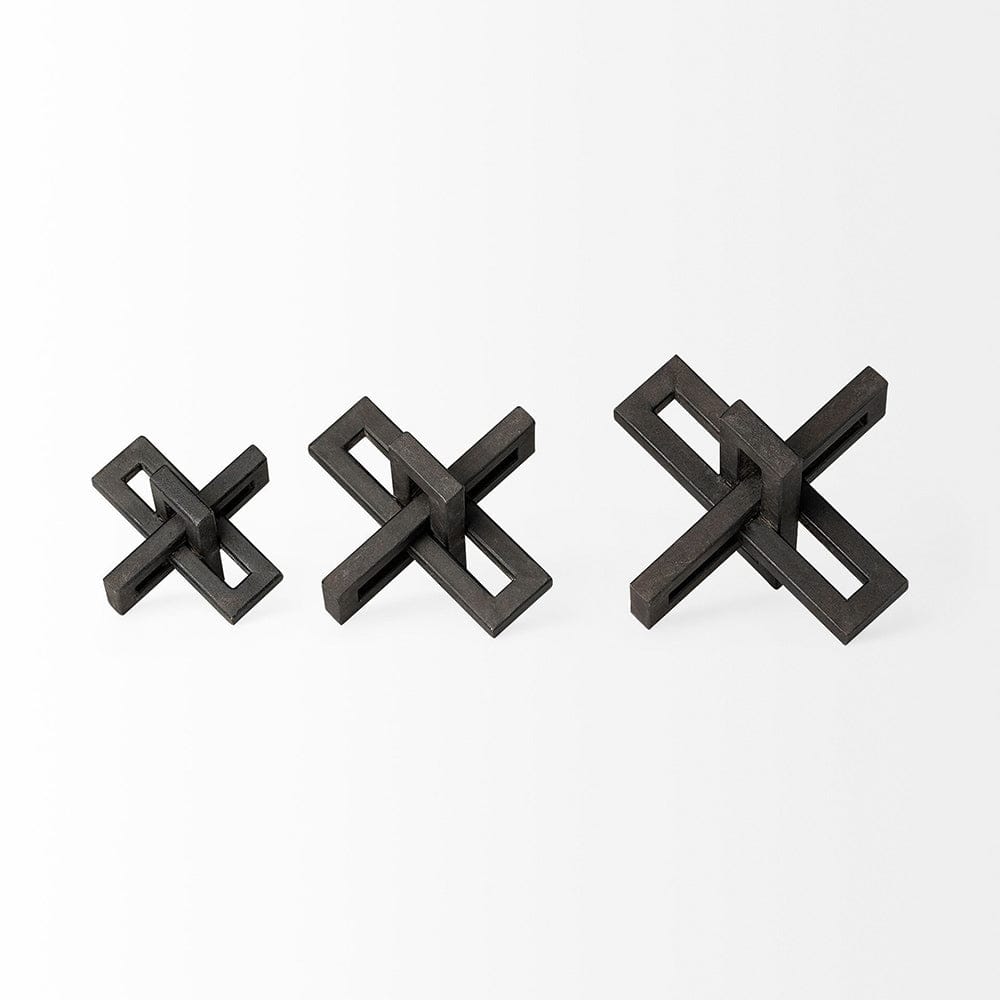 Mercana - Aleph Black Metal Small Medium & Large Jacks (Set of 3) - 68962 view 3