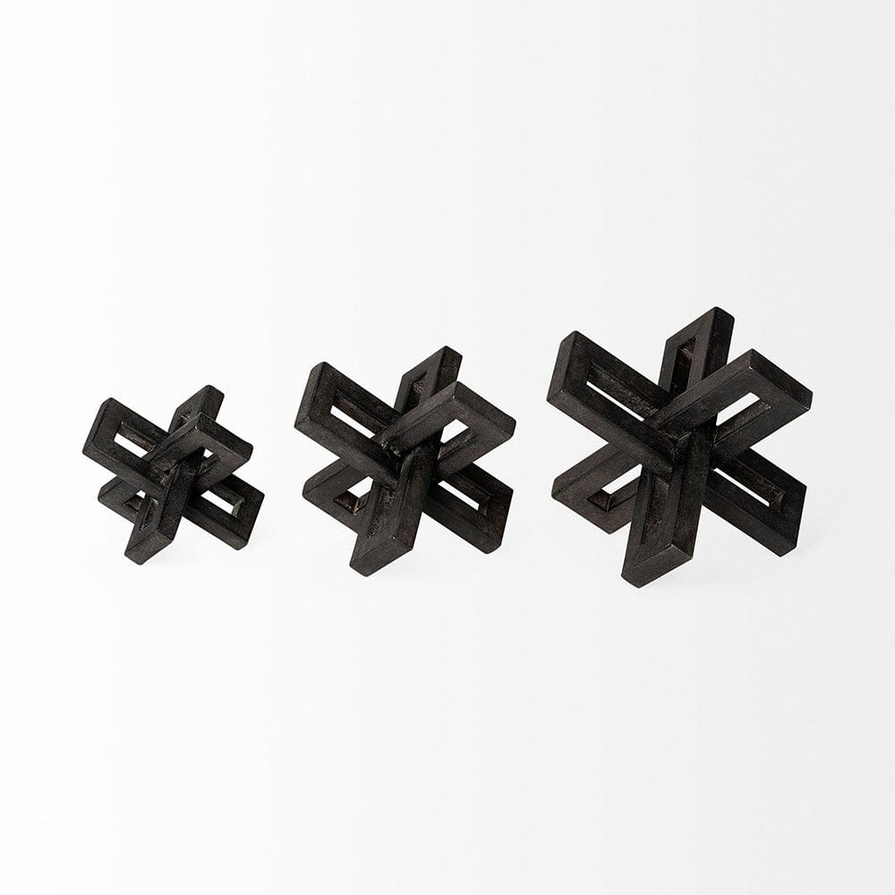 Mercana - Aleph Black Metal Small Medium & Large Jacks (Set of 3) - 68962 view 4