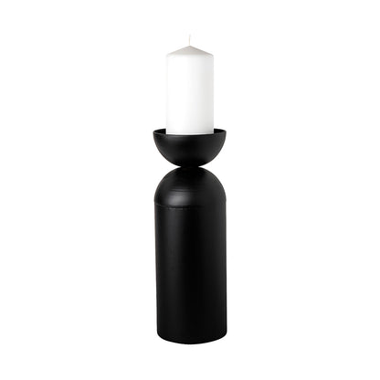Mercana - Alex Large Black Metal Cylindrical Table Candle Holder - 68947 view 1