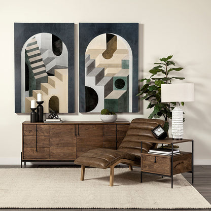 Mercana - Alex Large Black Metal Cylindrical Table Candle Holder - 68947 view 2