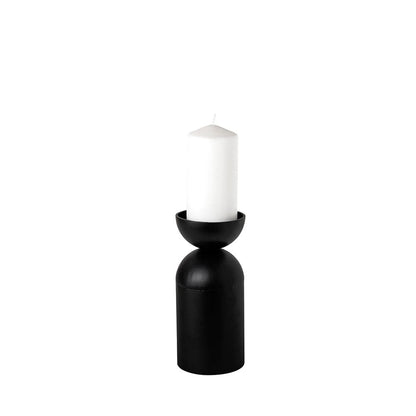 Mercana - Alex Small Black Metal Cylindrical Table Candle Holder - 68946 view 1
