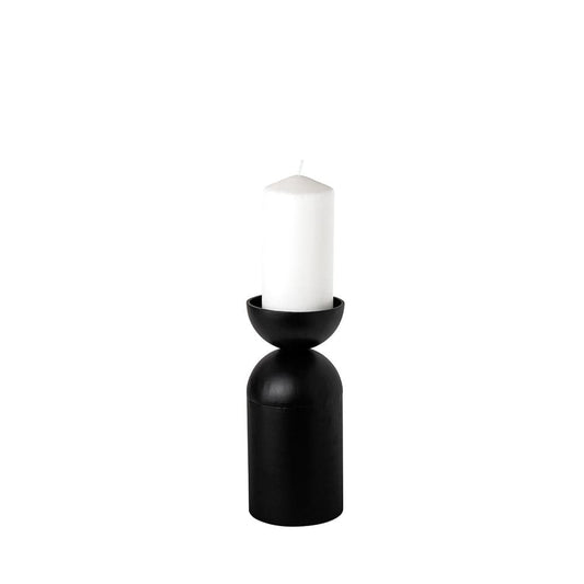 Mercana - Alex Small Black Metal Cylindrical Table Candle Holder - 68946 view 1