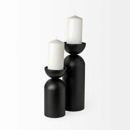Mercana - Alex Small Black Metal Cylindrical Table Candle Holder - 68946 view 4