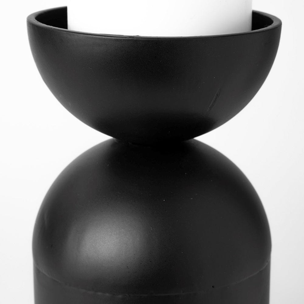 Mercana - Alex Small Black Metal Cylindrical Table Candle Holder - 68946 view 6