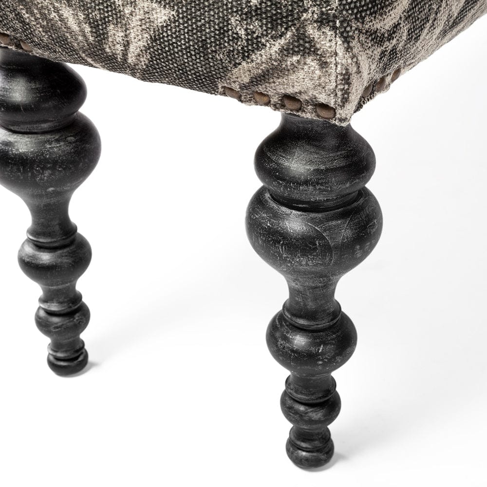 Mercana - Alhambra 55L x 14W Upholstered Gray Seat W/Black Wood Legs Accent Bench - 67494 view 10
