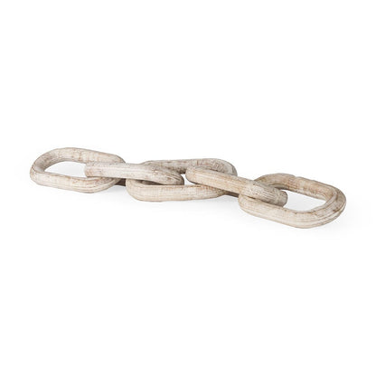 Mercana - Alix 29.0L x 5.0W x 5.0H Beige Wooden Link Chain Decorative Object - 69571 view 1
