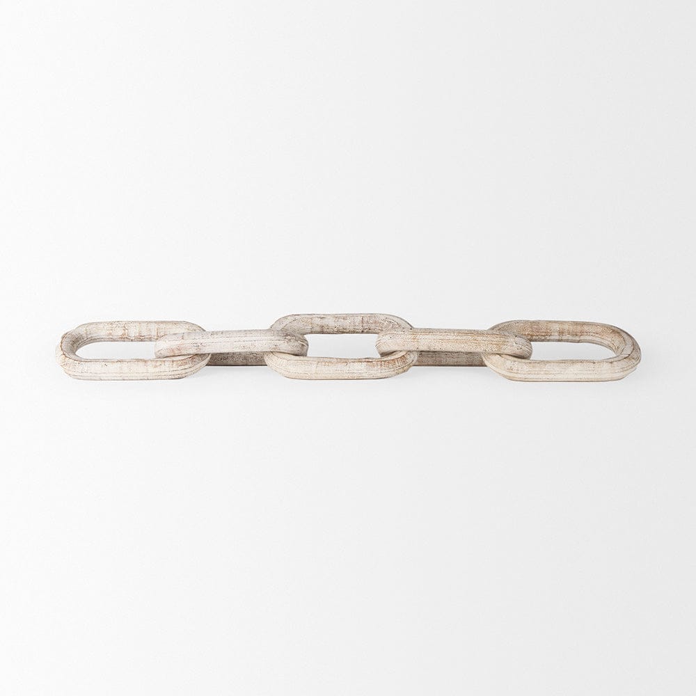 Mercana - Alix 29.0L x 5.0W x 5.0H Beige Wooden Link Chain Decorative Object - 69571 view 3
