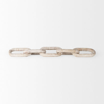 Mercana - Alix 29.0L x 5.0W x 5.0H Beige Wooden Link Chain Decorative Object - 69571 view 3