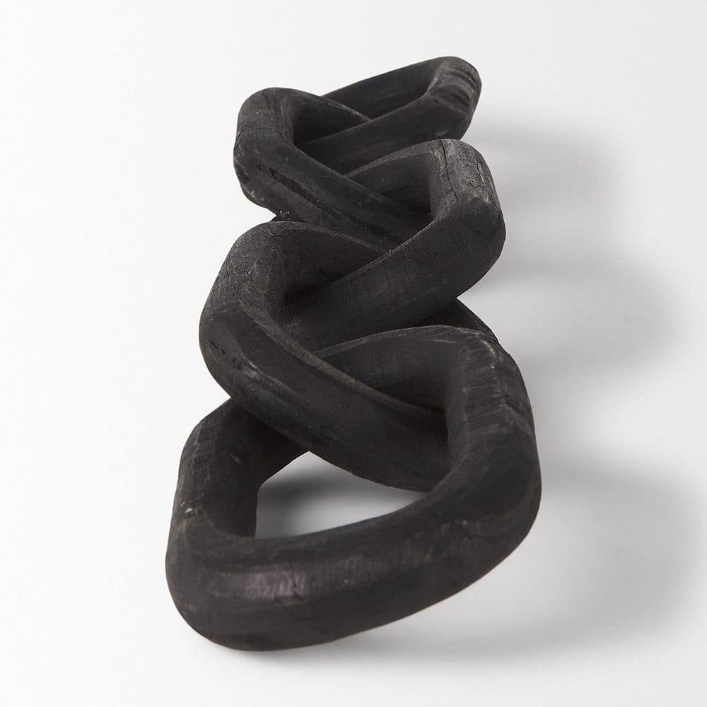 Mercana - Alix 29.0L x 5.0W x 5.0H Black Wood Link Chain Decorative Object - 69570 view 3