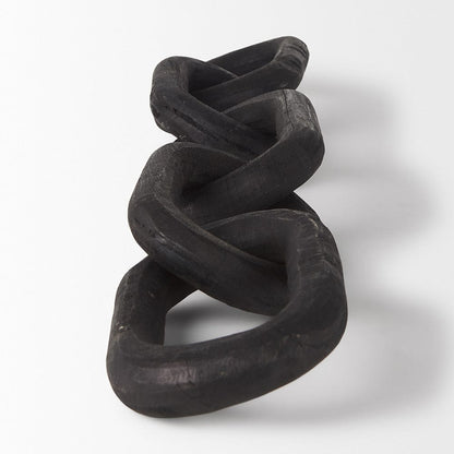 Mercana - Alix 29.0L x 5.0W x 5.0H Black Wood Link Chain Decorative Object - 69570 view 3