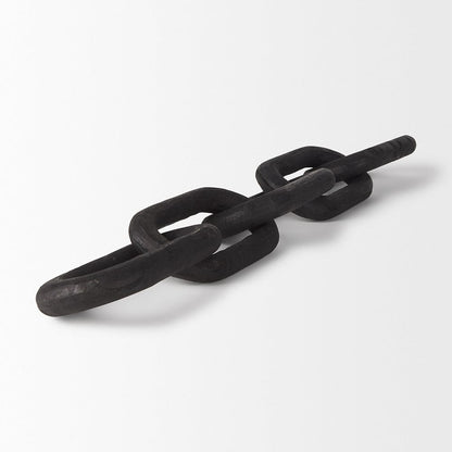 Mercana - Alix 29.0L x 5.0W x 5.0H Black Wood Link Chain Decorative Object - 69570 view 4