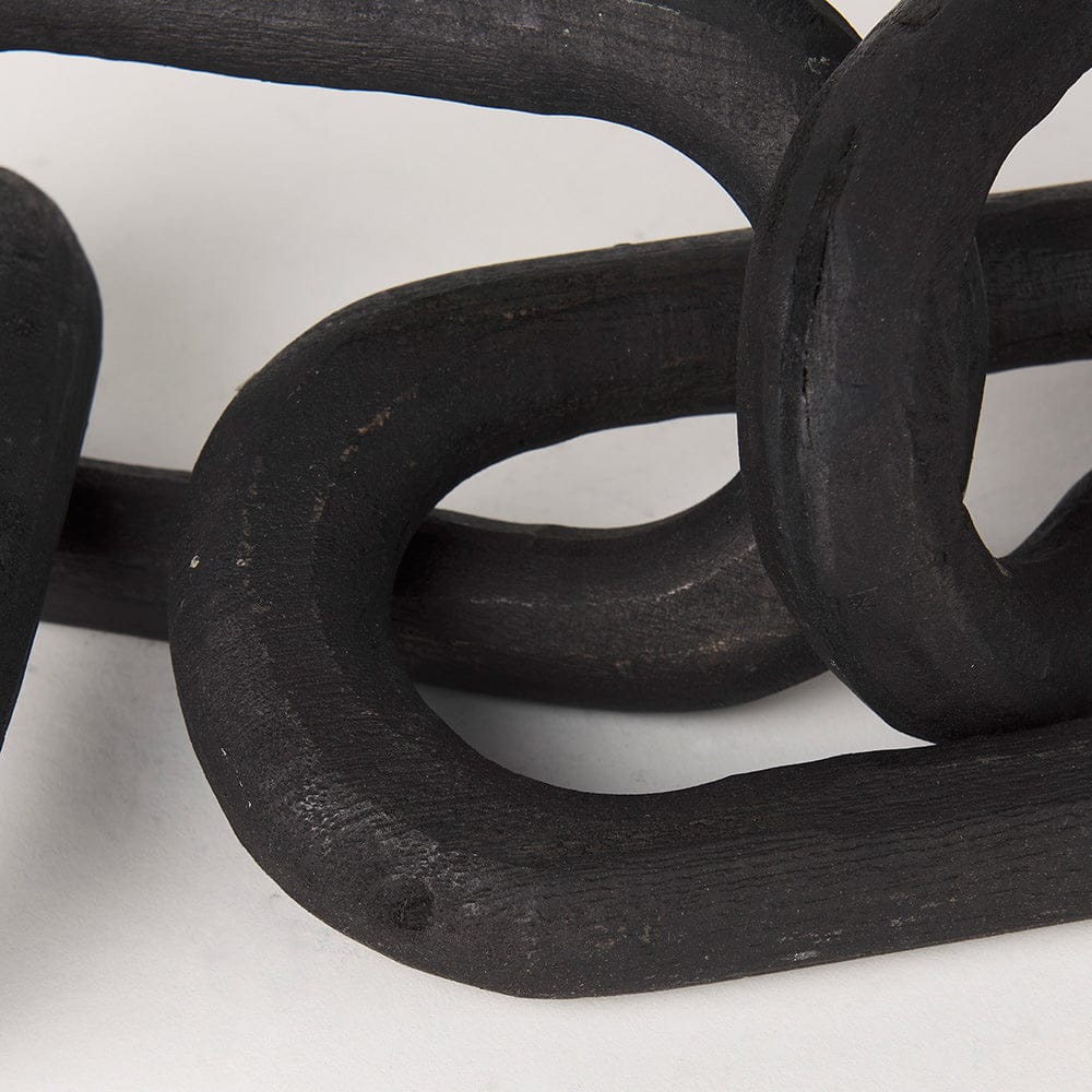 Mercana - Alix 29.0L x 5.0W x 5.0H Black Wood Link Chain Decorative Object - 69570 view 6