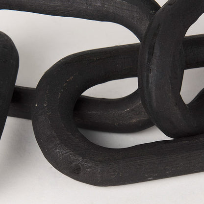 Mercana - Alix 29.0L x 5.0W x 5.0H Black Wood Link Chain Decorative Object - 69570 view 6