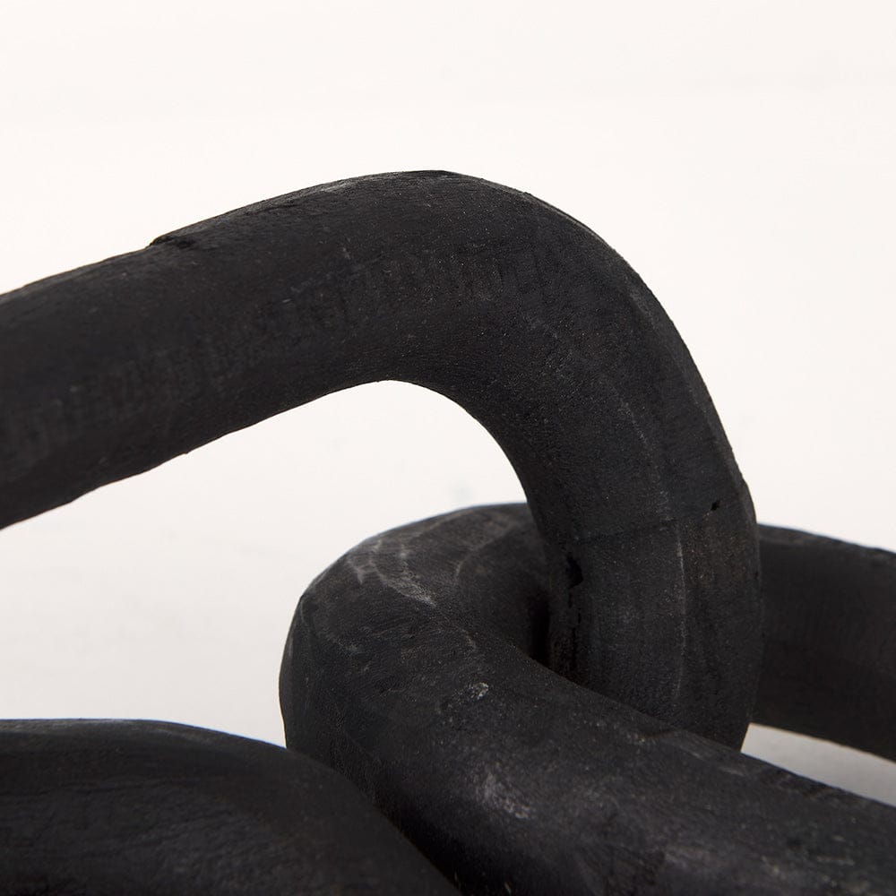 Mercana - Alix 29.0L x 5.0W x 5.0H Black Wood Link Chain Decorative Object - 69570 view 7