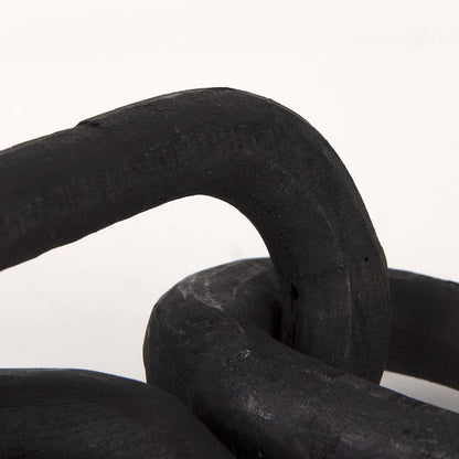Mercana - Alix 29.0L x 5.0W x 5.0H Black Wood Link Chain Decorative Object - 69570 view 7