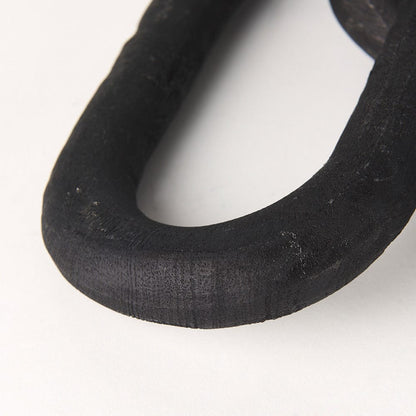 Mercana - Alix 29.0L x 5.0W x 5.0H Black Wood Link Chain Decorative Object - 69570 view 8