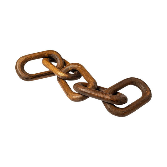 Mercana - Alix 29L x 5W Brown Wooden Hand-Made 5 Link Chain - 68893 view 1