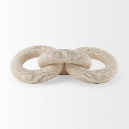 Mercana - Alize Cotton Rope Wrapped Solid Wood Circular Chain Link Decorative Object - 70126 view 2