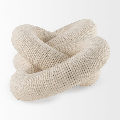 Mercana - Alize Cotton Rope Wrapped Solid Wood Circular Chain Link Decorative Object - 70126 view 3