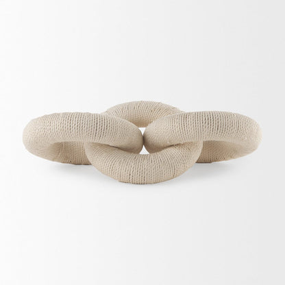 Mercana - Alize Cotton Rope Wrapped Solid Wood Circular Chain Link Decorative Object - 70126 view 4