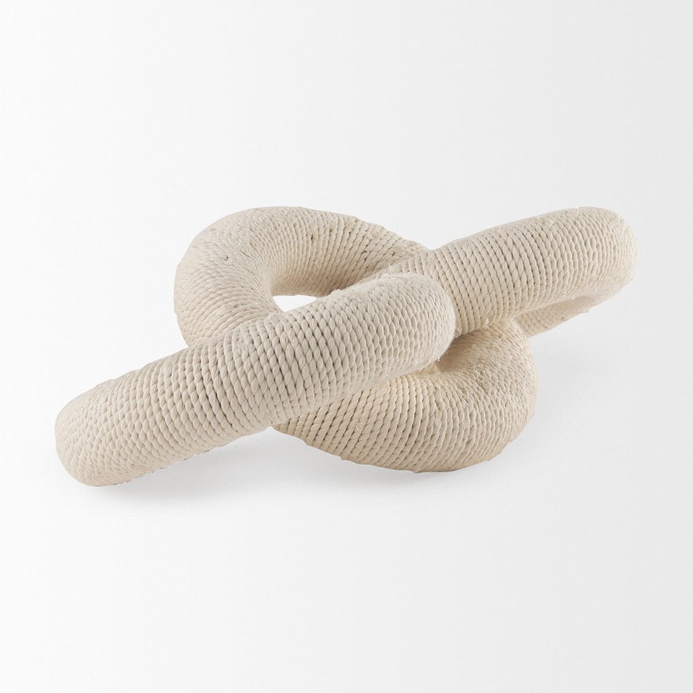 Mercana - Alize Cotton Rope Wrapped Solid Wood Circular Chain Link Decorative Object - 70126 view 5