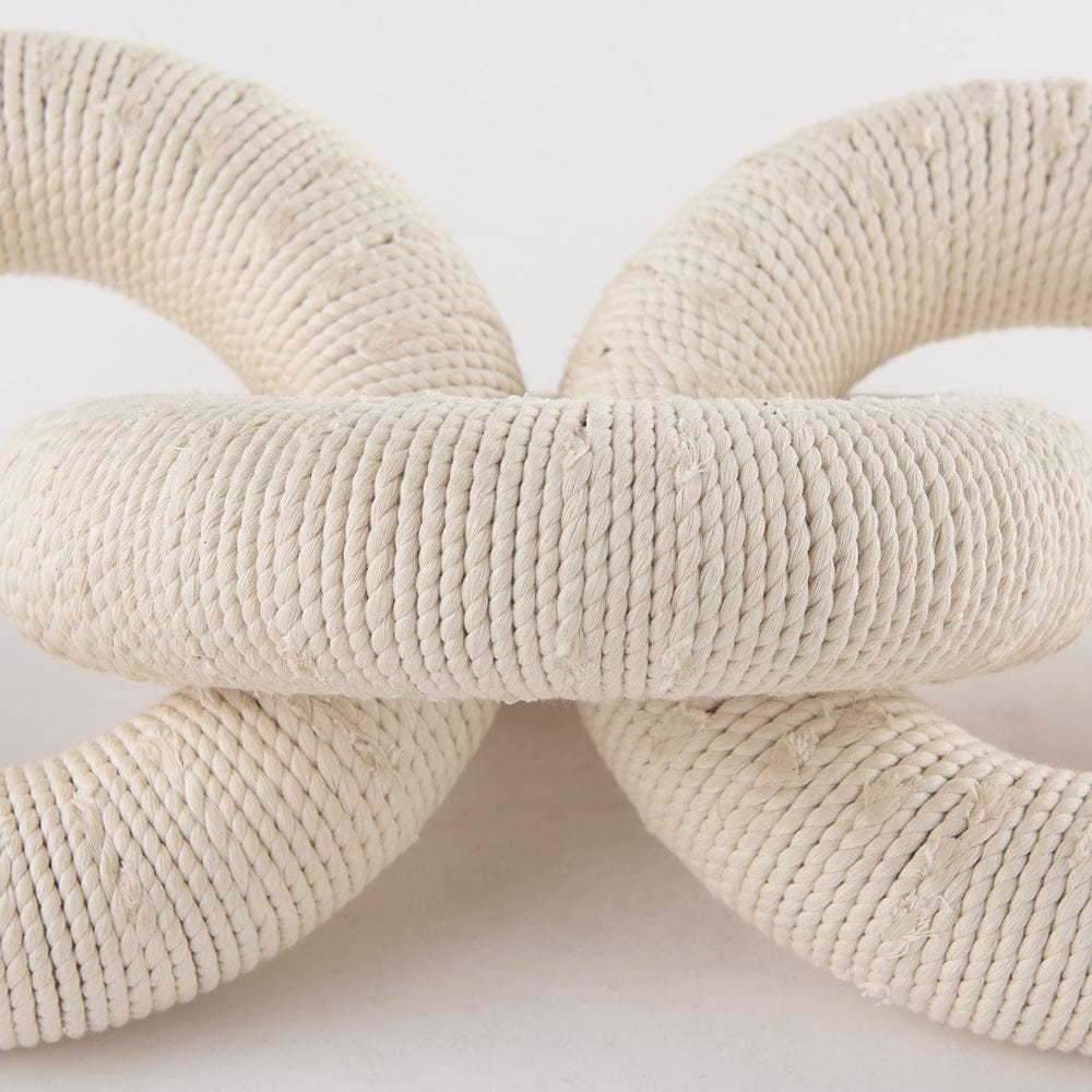 Mercana - Alize Cotton Rope Wrapped Solid Wood Circular Chain Link Decorative Object - 70126 view 6