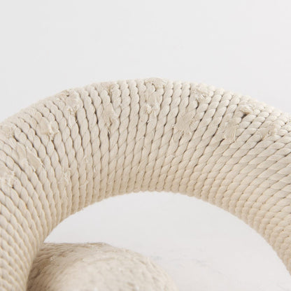 Mercana - Alize Cotton Rope Wrapped Solid Wood Circular Chain Link Decorative Object - 70126 view 7