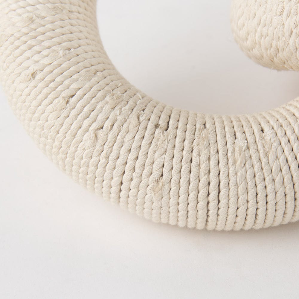 Mercana - Alize Cotton Rope Wrapped Solid Wood Circular Chain Link Decorative Object - 70126 view 8
