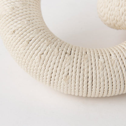 Mercana - Alize Cotton Rope Wrapped Solid Wood Circular Chain Link Decorative Object - 70126 view 8