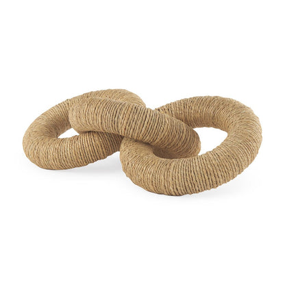 Mercana - Alize Jute Wrapped Solid Wood Circular Chain Link Decorative Object - 70127 view 1