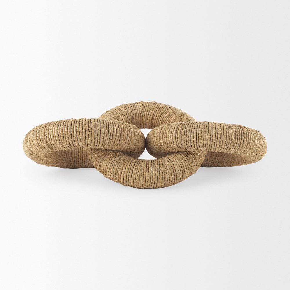 Mercana - Alize Jute Wrapped Solid Wood Circular Chain Link Decorative Object - 70127 view 2