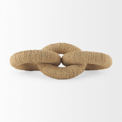 Mercana - Alize Jute Wrapped Solid Wood Circular Chain Link Decorative Object - 70127 view 2