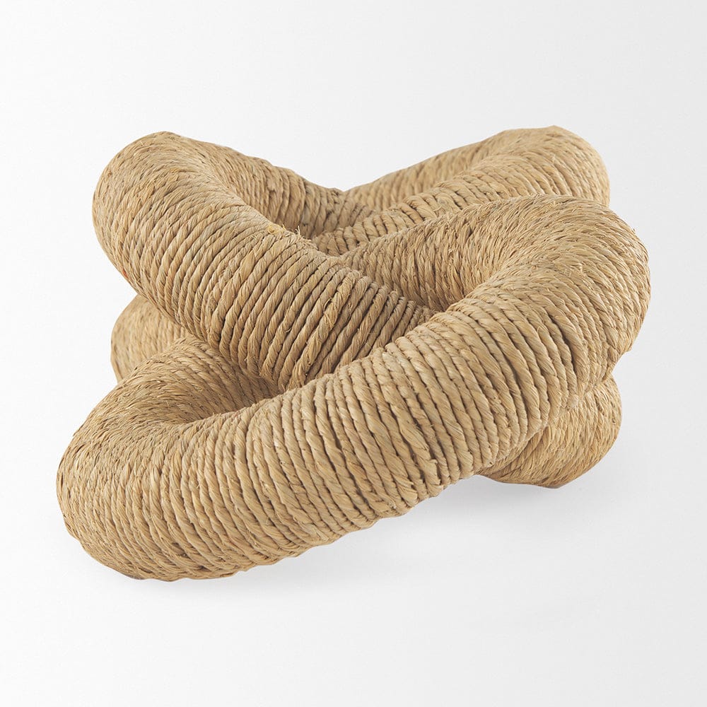 Mercana - Alize Jute Wrapped Solid Wood Circular Chain Link Decorative Object - 70127 view 3